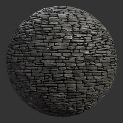 Poliigon Stone Bricks Black _texture_ - - -007 