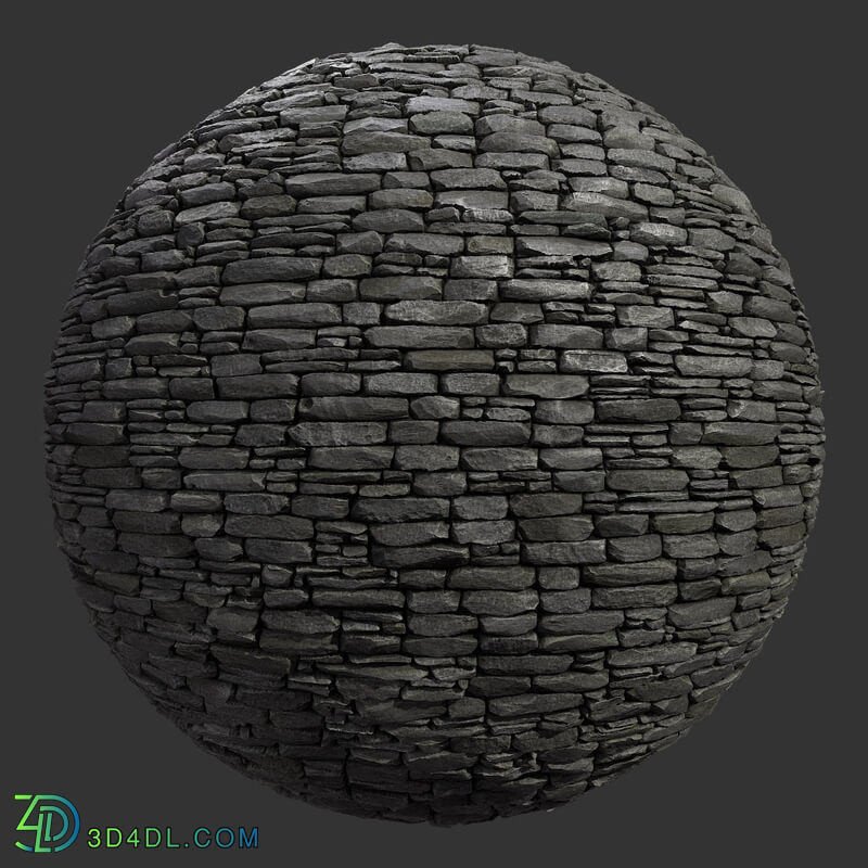 Poliigon Stone Bricks Black _texture_ - - -007