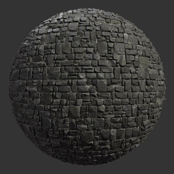 Poliigon Stone Bricks Black _texture_ - - -009 