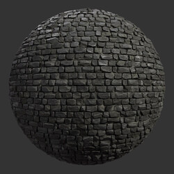 Poliigon Stone Bricks Black _texture_ - - -010 