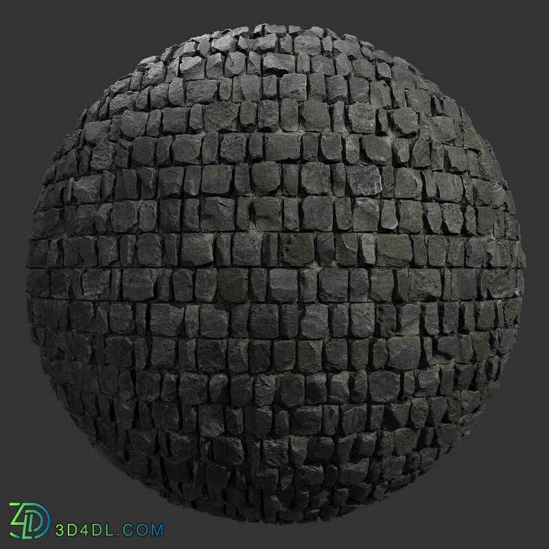 Poliigon Stone Bricks Black _texture_ - - -011