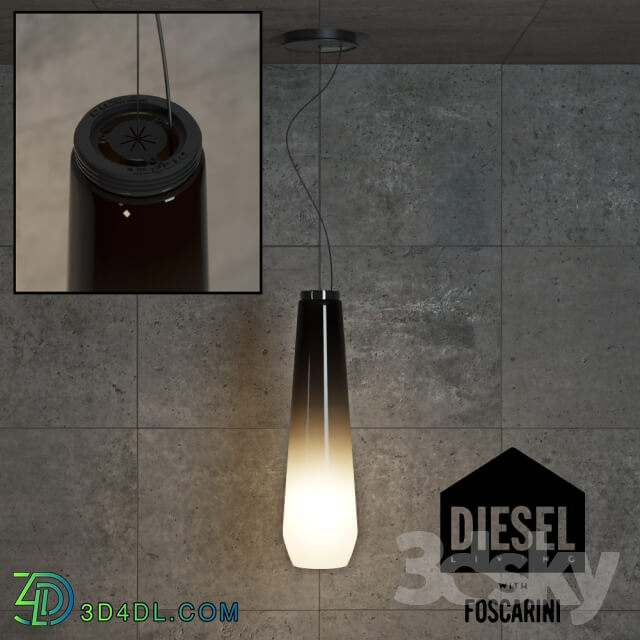 Foscarini Diesel Glass Drop Pendant light 3D Models