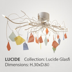 Lucide Glasfi Pendant light 3D Models 