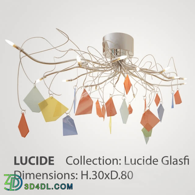 Lucide Glasfi Pendant light 3D Models