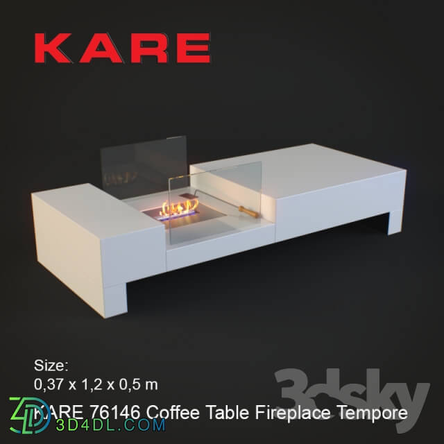 KARE 76146 Coffee Table Fireplace Tempore Coffee table KARE