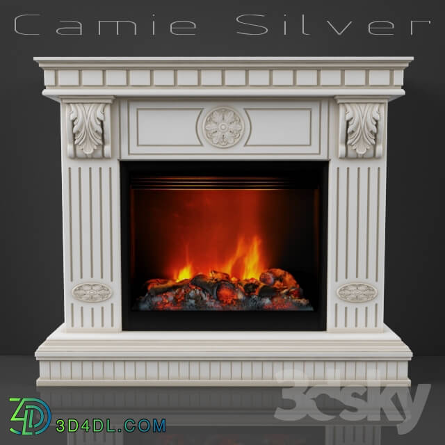 Fireplace Camie Silver