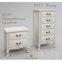 Sideboard Chest of drawer Bedside tables and chest of drawers DOLCE ROSA 