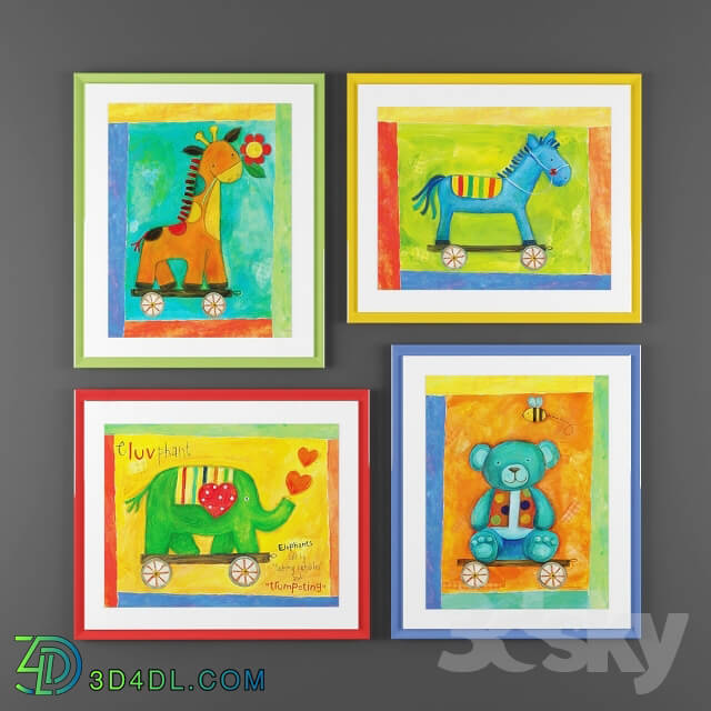 Miscellaneous Collection of children 39 s paintings