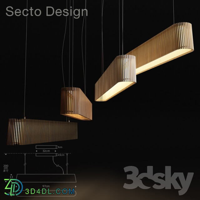Secto Design Owalo 7000 Pendant light 3D Models