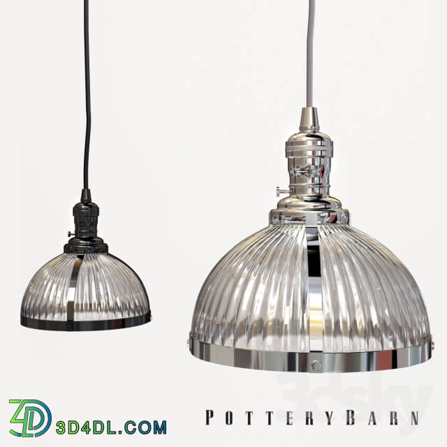 PB Classic Pendant Ribbed Glass