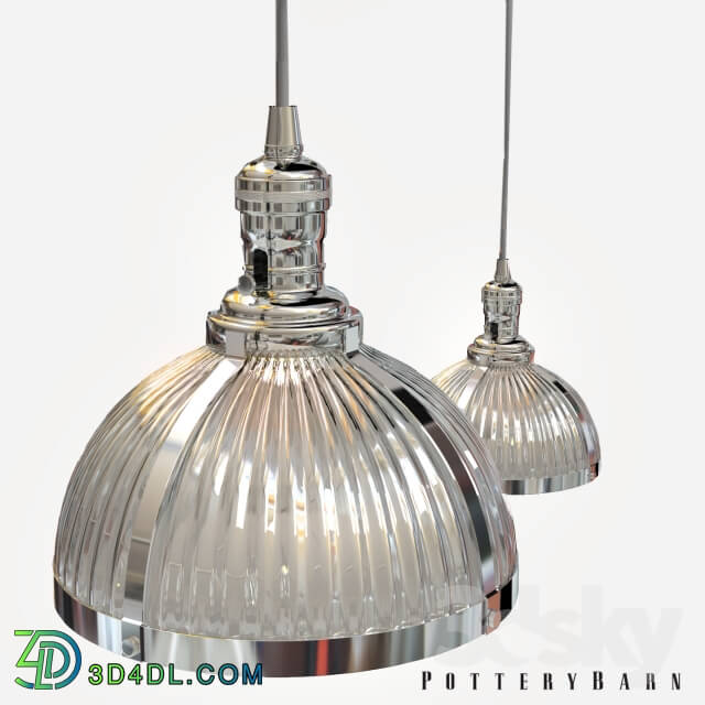 PB Classic Pendant Ribbed Glass