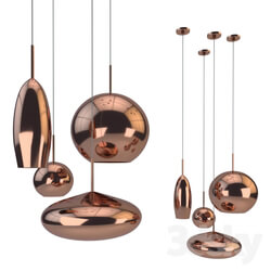 Copper Tall Pendant Pendant light 3D Models 