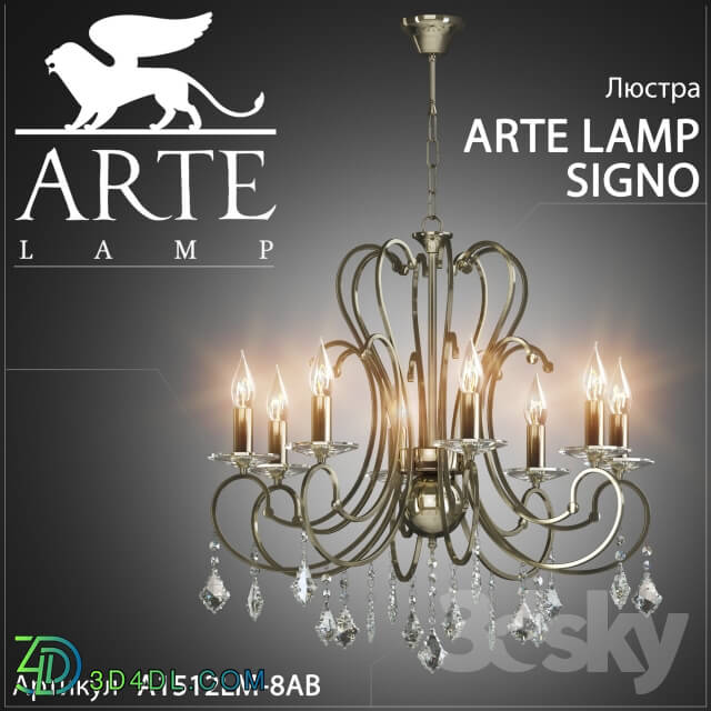 Chandelier Arte lamp Signo A1512LM 8AB