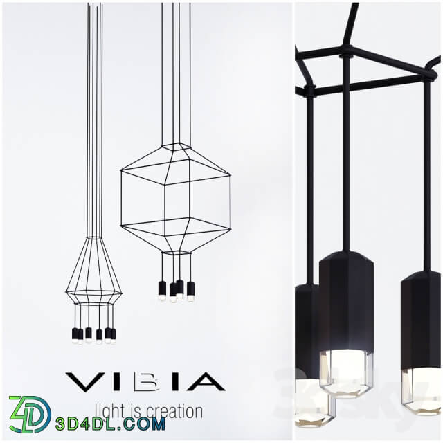 Vibia Collection WIREFLOW Pendant light 3D Models