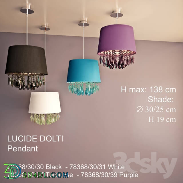 Hanging lamp Lucide Dolti Pendant light 3D Models