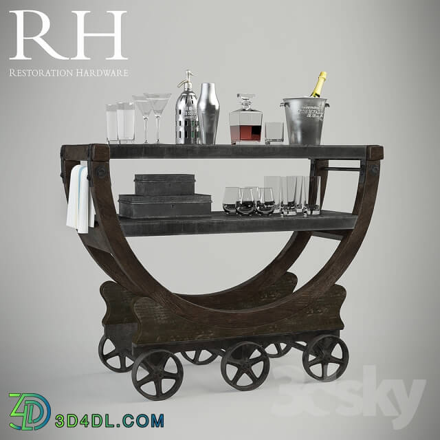 Other decorative objects VINTAGE WALLPAPER FACTORY BAR CART
