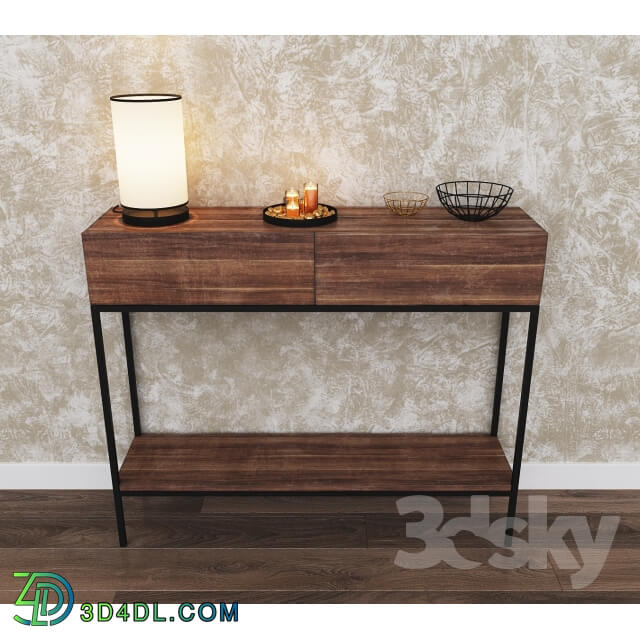 Console with decor 3D Models