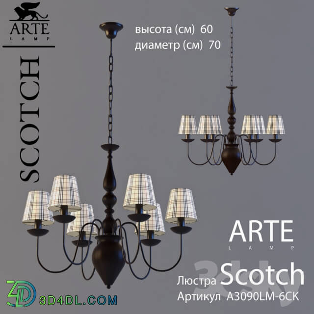 ARTE Lamp SCOTCH A3090LM 6CK Pendant light 3D Models