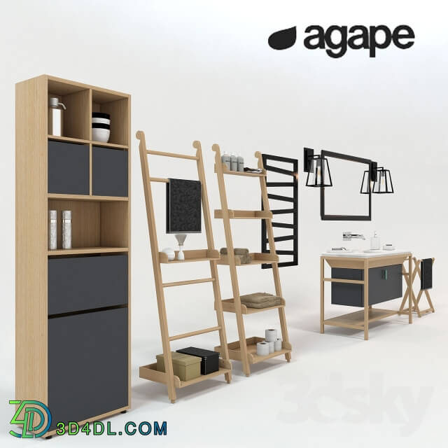 Agape set a set of bathroom furniture 