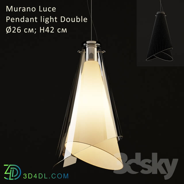 Murano Luce Pendant light Double Pendant light 3D Models