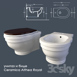toilet and bidet Ceramica Althea Royal 
