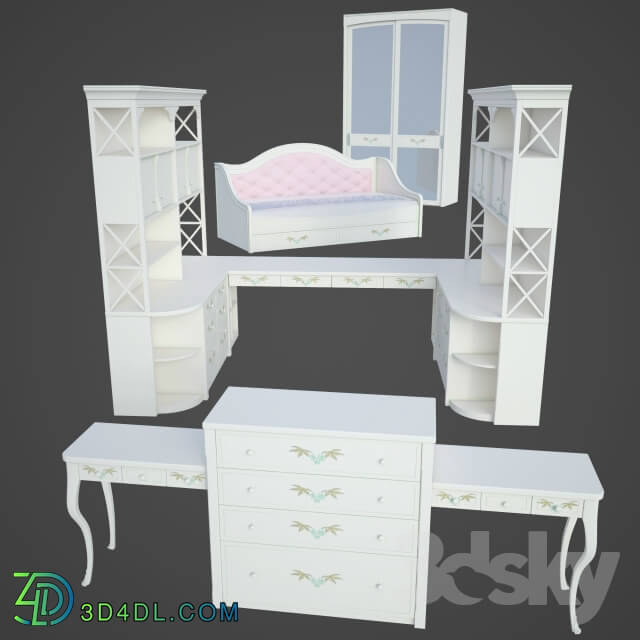 Set children 39 s furniture in the style of Provence