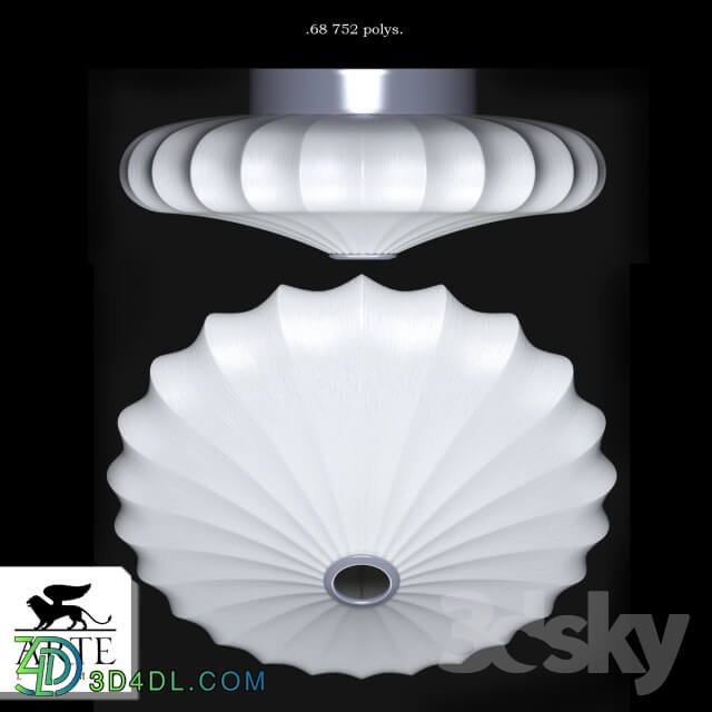 Arte Lamp A6090PL 2WH Cocoon Ceiling lamp 3D Models