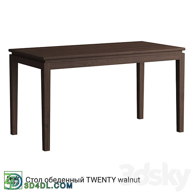 Dining table TWENTY walnut