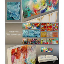 Collection of paintings abstraction  