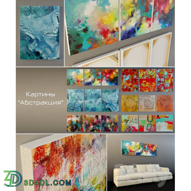 Collection of paintings abstraction 