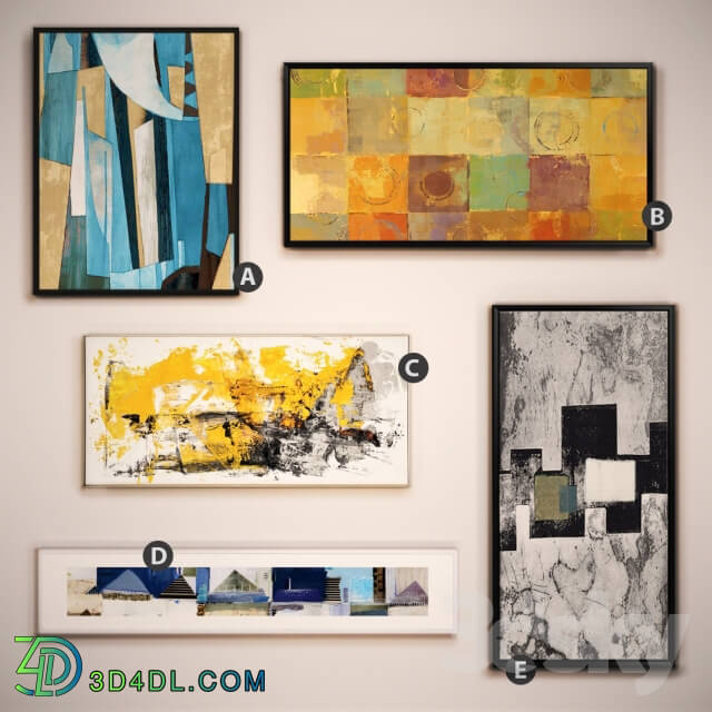 The picture in the frame 14 piece Collection 16 Abstract