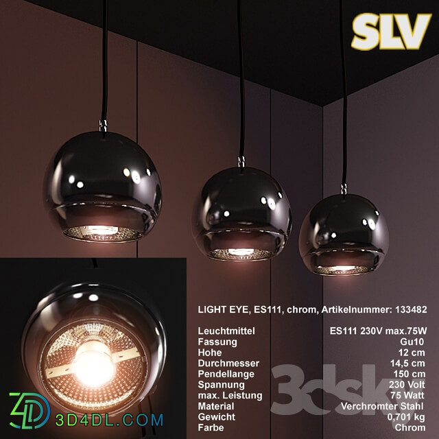 SLV Light Eye ES111 Pendant light 3D Models