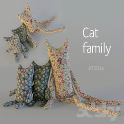Textile family cats 