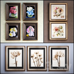 The picture in the frame 17 piece Collection 53 Flowers 