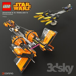LEGO SW Anakin 39 s amp Sebulba 39 s Podracers 