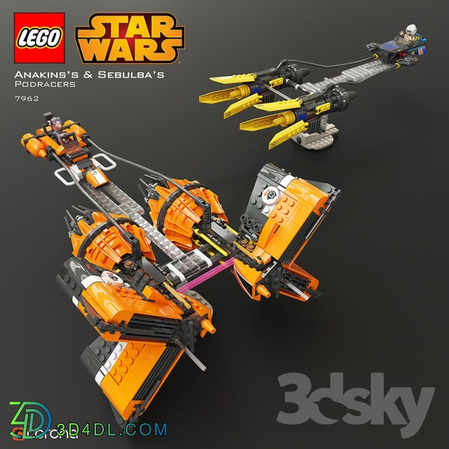 LEGO SW Anakin 39 s amp Sebulba 39 s Podracers