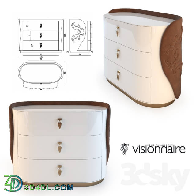 Sideboard Chest of drawer Visionnaire Alice Chest of drawers