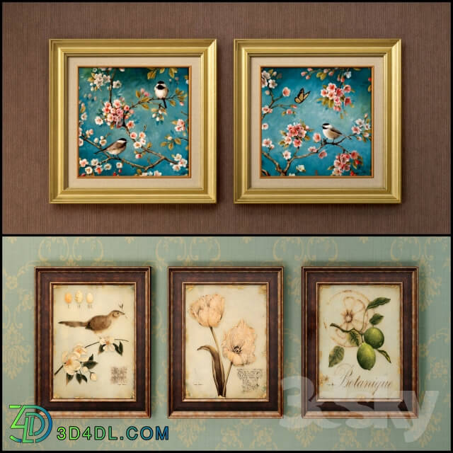 The picture in the frame 13 pieces collection 62 Birds