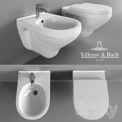 The toilet and bidet Villeroy Boch O 39 Novo 