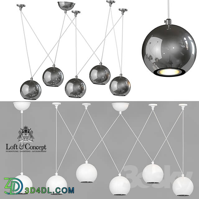 HANGING LAMP MULTISPHERE PENDANT SILVER 5