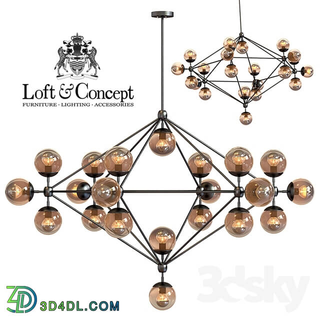 Chandelier Modo Chandelier 21 Globes Pendant light 3D Models