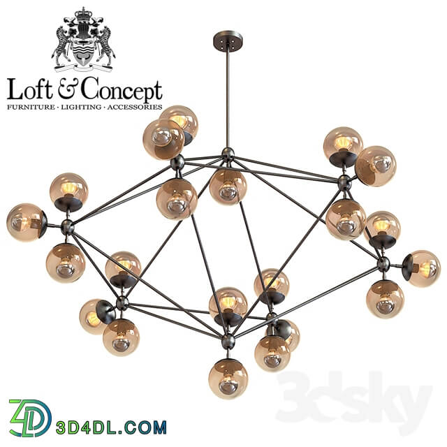 Chandelier Modo Chandelier 21 Globes Pendant light 3D Models