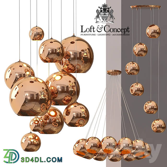 Copper Shade Chandelier