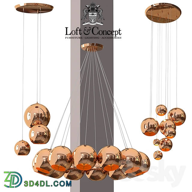 Copper Shade Chandelier