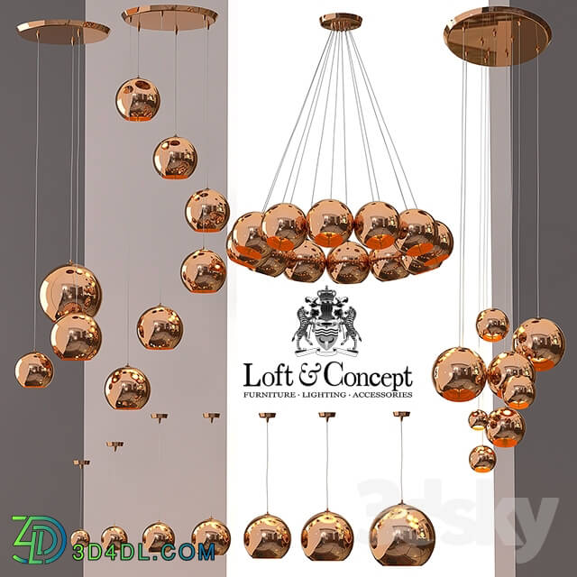 Copper Shade Chandelier