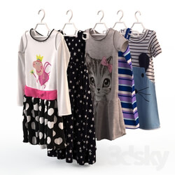 Children 39 s clothing on hangers 2 Clothes 3D Models 