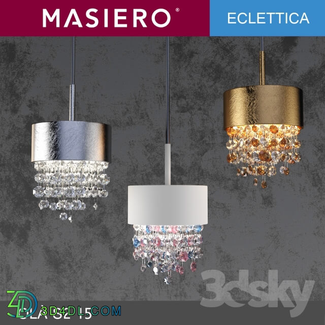 Hanging lamp Masiero Eclettica OLÀ S2 15 Pendant light 3D Models