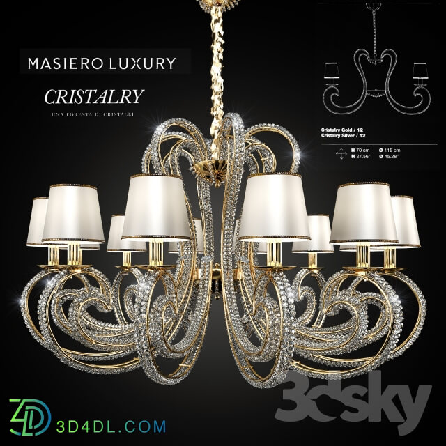 Masiero Cristalry 12 A1 A2 Pendant light 3D Models