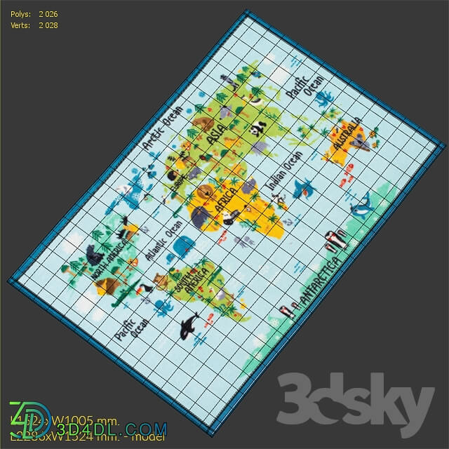 Miscellaneous Carpet NuLoom Animal World Map Rug