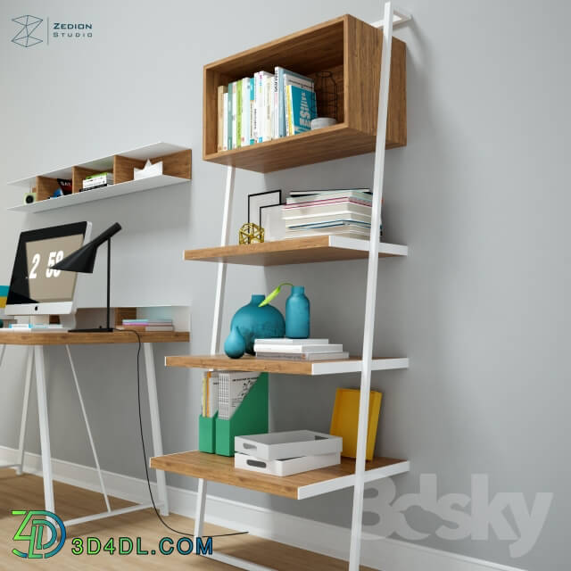 Miscellaneous Desk set with shelves